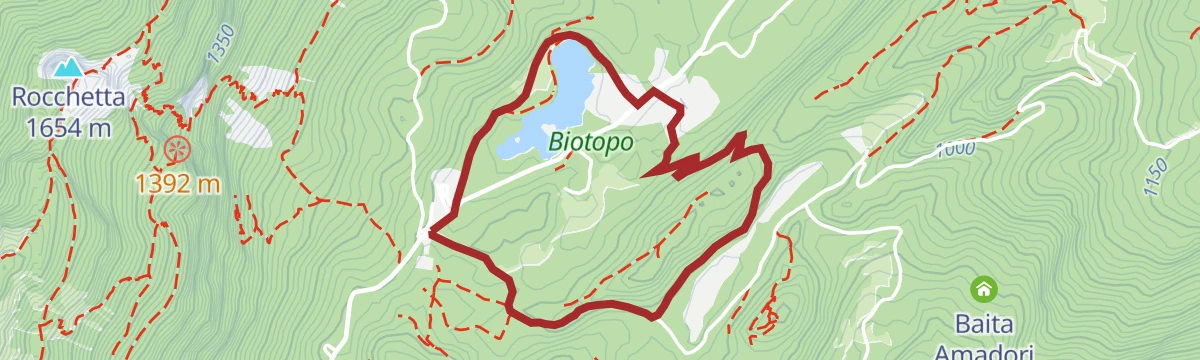 Route map: Cei – Prà dall’Albi Lake
